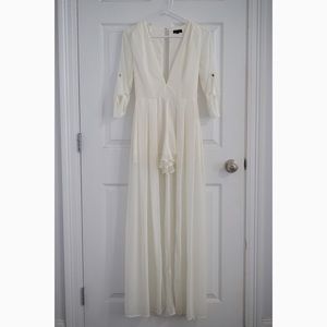 Off White High Low Romper